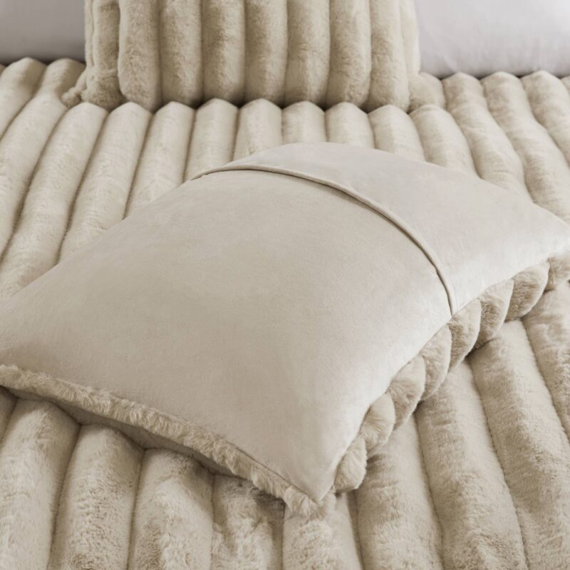 Soft Faux Fur Comforter, 3-Piece Full Queen - Image 6