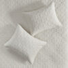 3 Piece Velvet Quilt Set, Ivory Full Queen - Image 4
