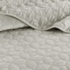 3 Piece Velvet Quilt Set, Ivory Full Queen - Image 3