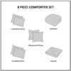 Comforter & Quilt Set, 8 Piece Navy Full Queen - Image 15