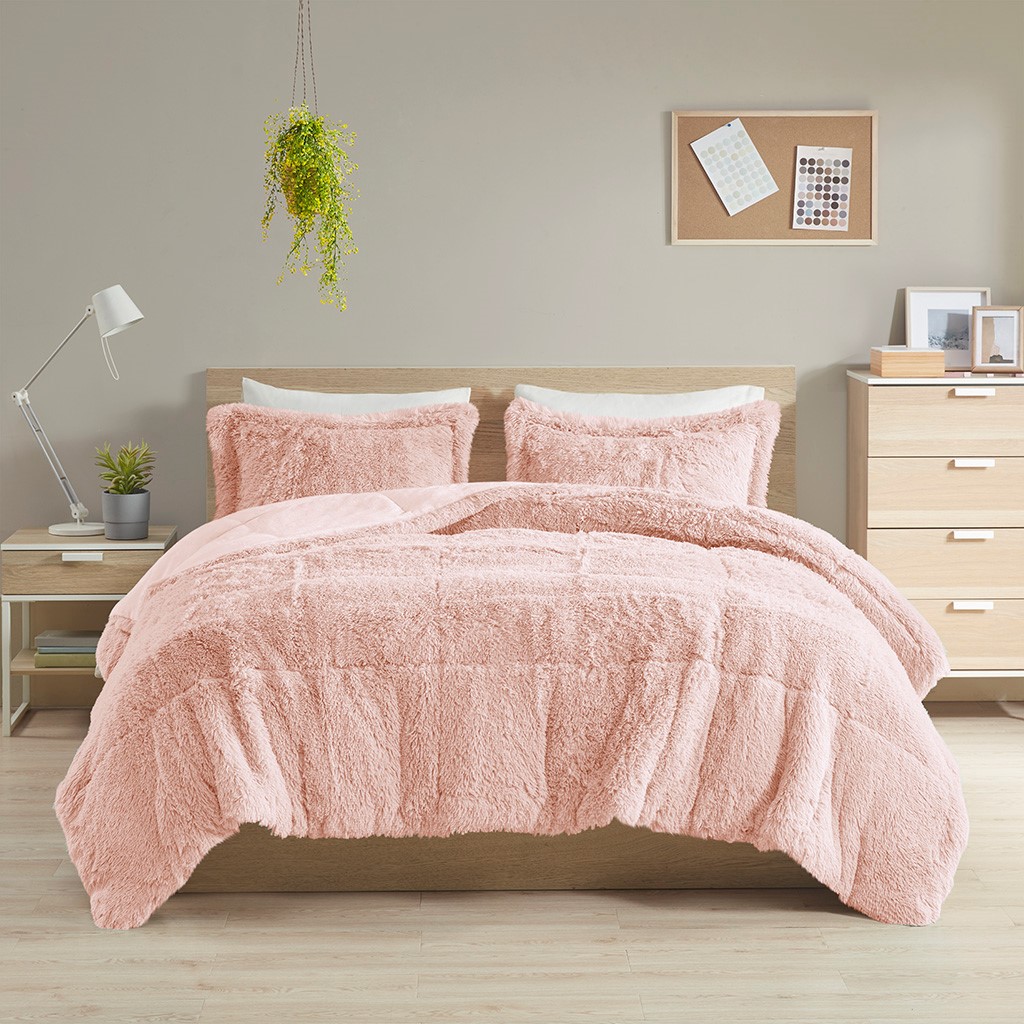 47ff45f8261660241b70485bc38cc161 Long Fur Comforter, King Shaggy Faux Fur Set - Image 1