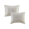 3 Piece Velvet Quilt Set, Ivory Full Queen - Image 11