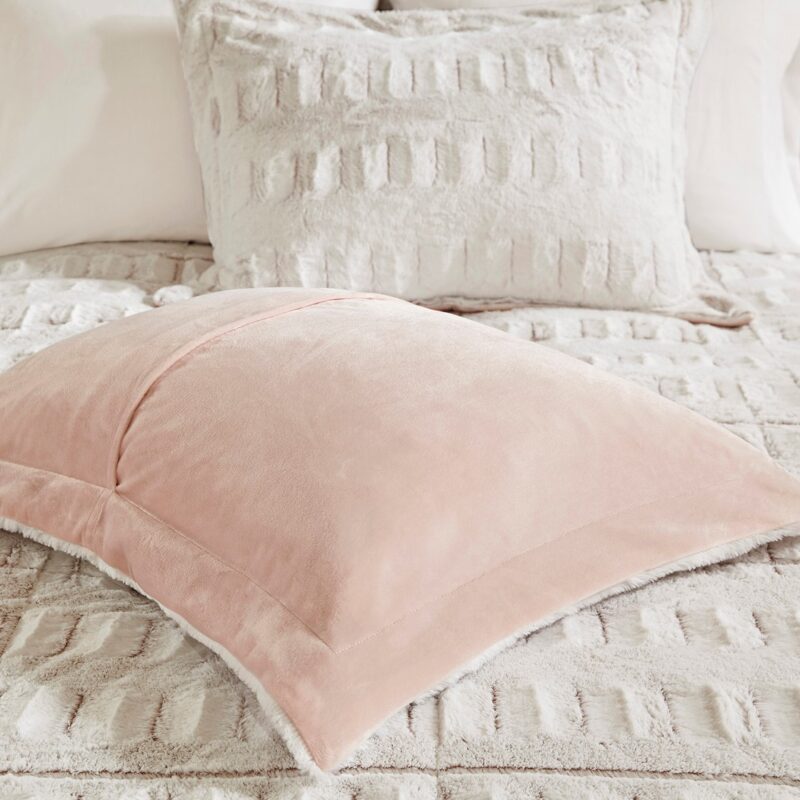 King Size Faux Fur Comforter, Plush Mini Set - Image 4