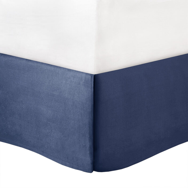 7 Piece Jacquard Comforter Set, Navy Queen - Image 8
