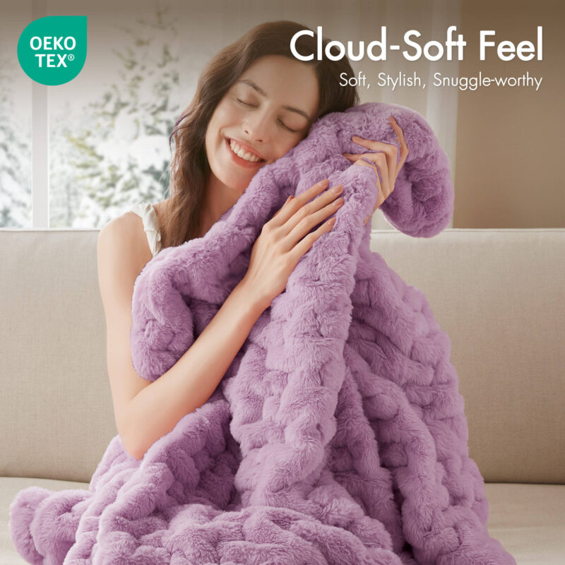 Faux Fur Throw Blanket, 50x60 for Couch - Image 23