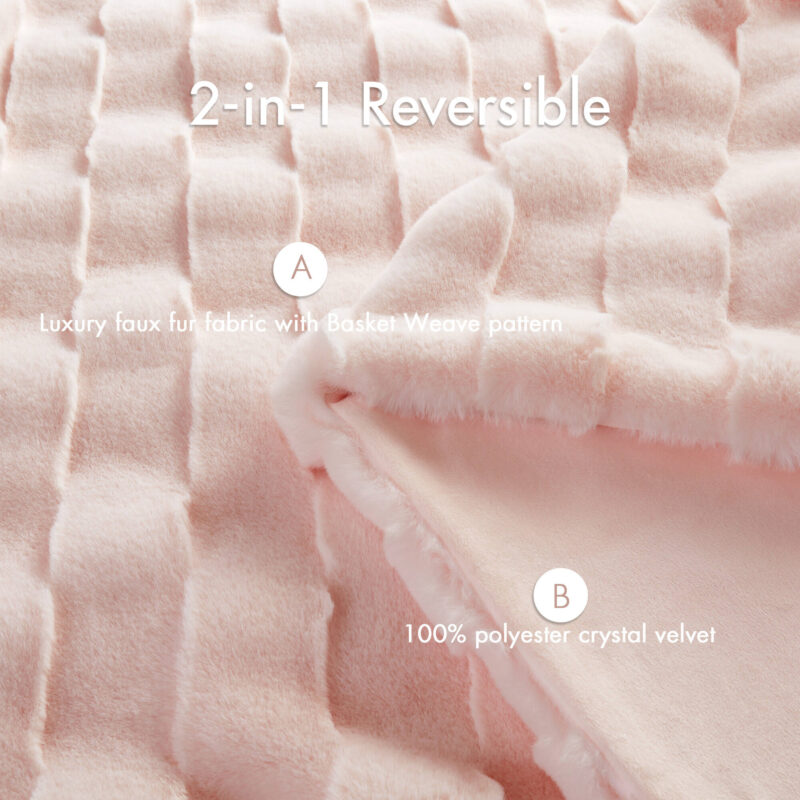 Basketweave Fur Throw, 50x60 Crystal Velvet - Image 13