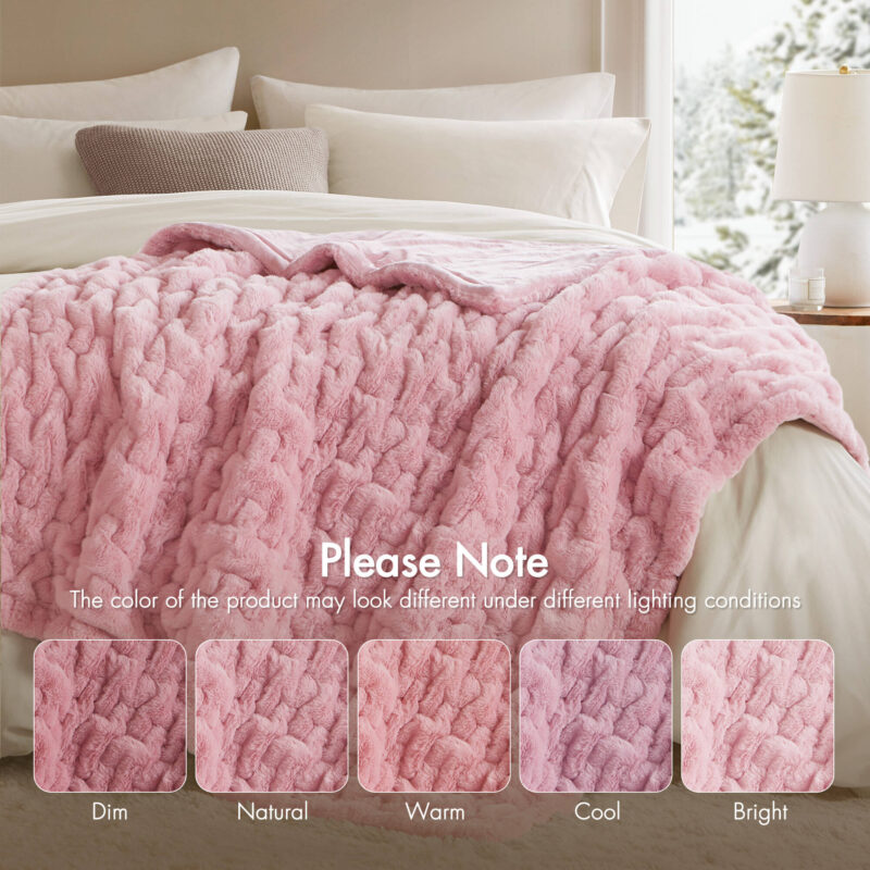 Faux Fur Throw Blanket, 50x60 for Couch - Image 17