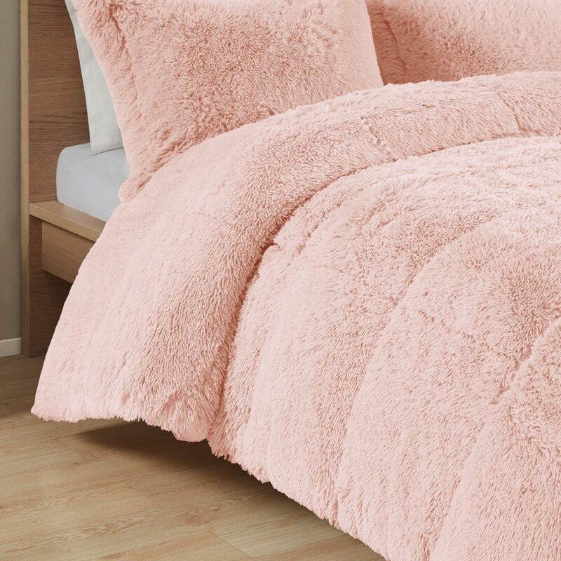 Long Fur Comforter, King Shaggy Faux Fur Set - Image 5