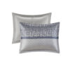 7 Piece Jacquard Comforter Set, Navy Queen - Image 9