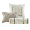 7 Piece Tufted Comforter Set, Cal King Taupe - Image 6