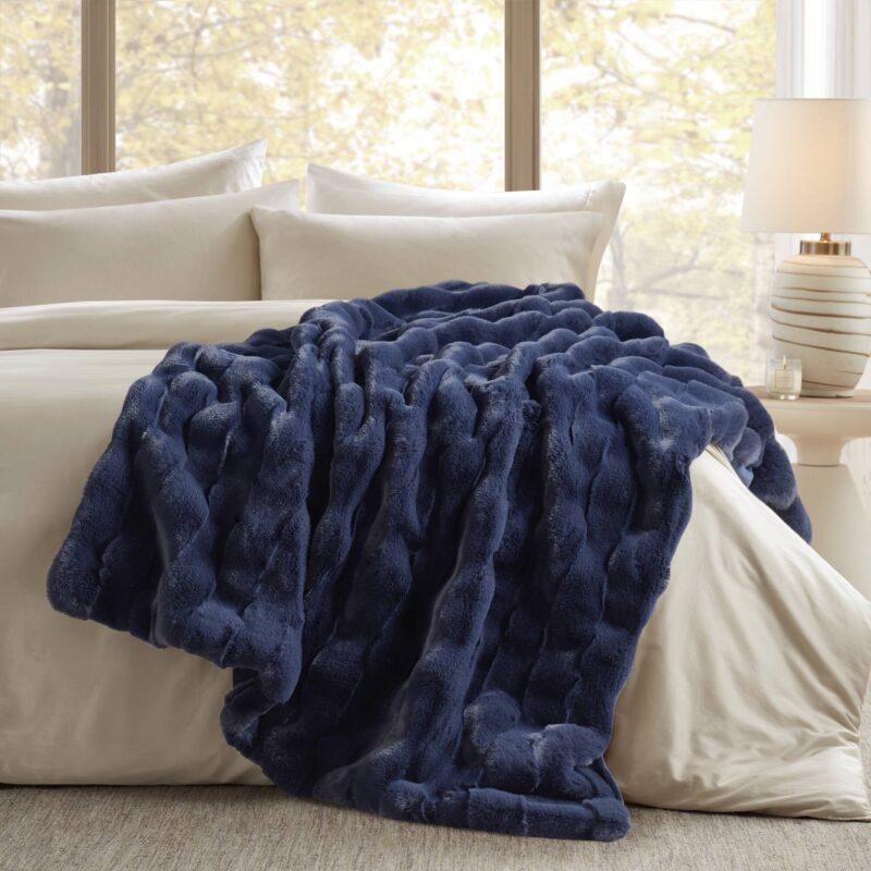 Basketweave Fur Throw, 50x60 Crystal Velvet - Image 8