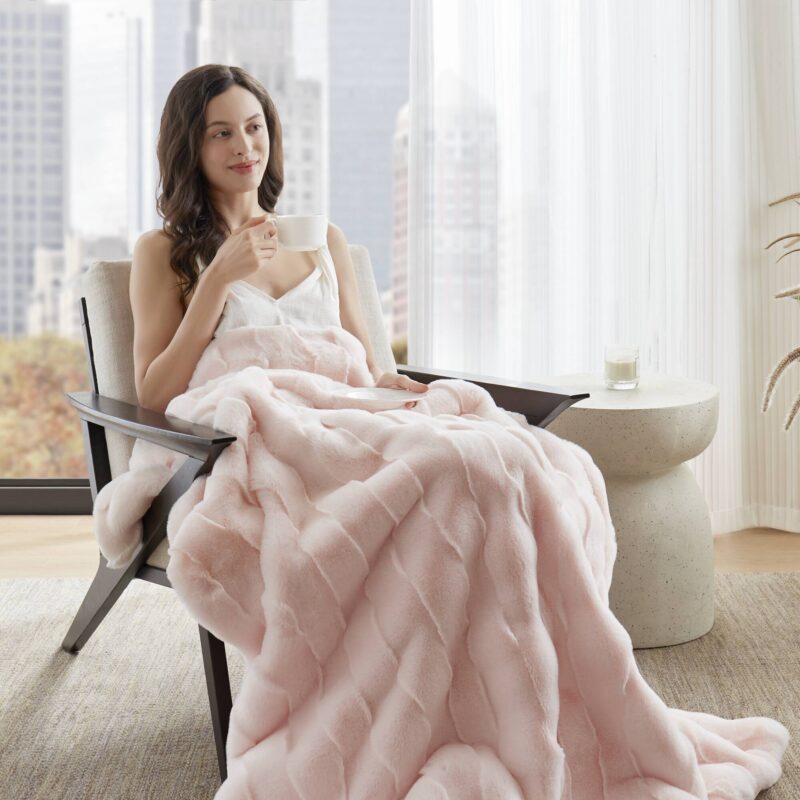Basketweave Fur Throw, 50x60 Crystal Velvet - Image 17