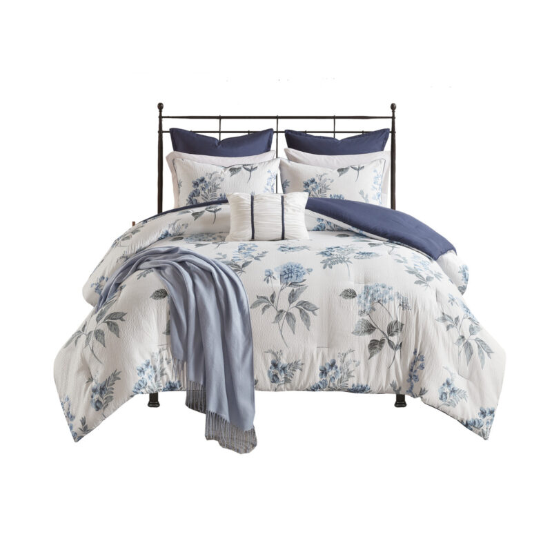 Seersucker Comforter Set, 7 Piece w/ Blanket - Image 9