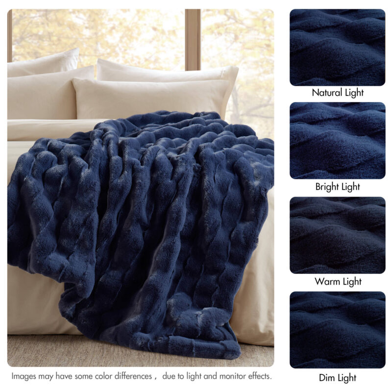 Basketweave Fur Throw, 50x60 Crystal Velvet - Image 5