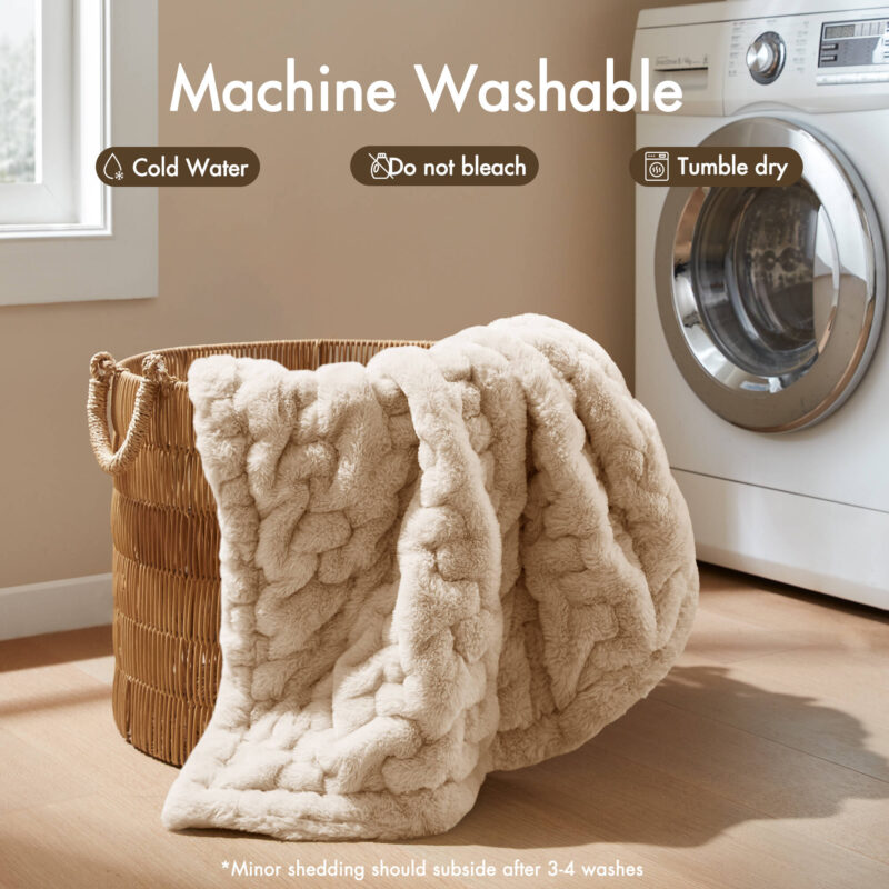 Faux Fur Throw Blanket, 50x60 for Couch - Image 12
