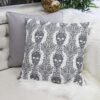 Skull Throw Pillows, Gothic Damask Set of 2