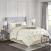 7 Piece Tufted Comforter Set, Cal King Ivory - Image 11