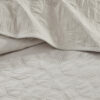 3 Piece Velvet Quilt Set, Ivory Full Queen - Image 8