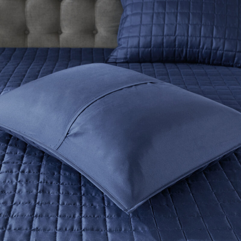 Comforter & Quilt Set, 8 Piece Navy Full Queen - Image 6