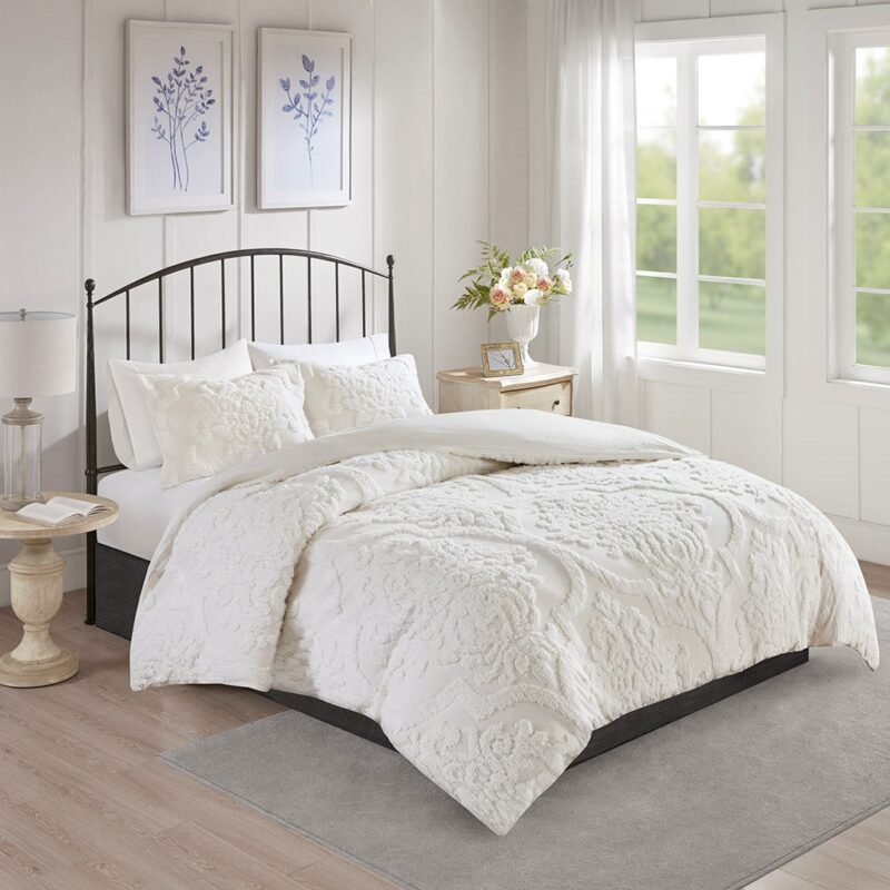 Cotton Chenille Duvet Cover Set, Full Queen - Image 11
