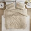 Soft Faux Fur Comforter, 3-Piece Full Queen - Image 4