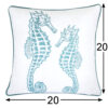 Seahorse Throw Pillow, 20x20 Velvet Blue - Image 9