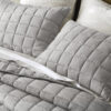 3-Piece Linen Quilt Set, King/Cal King Gray - Image 5