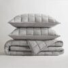 3-Piece Linen Quilt Set, King/Cal King Gray - Image 12