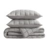 3-Piece Linen Quilt Set, King/Cal King Gray - Image 11