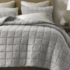 3-Piece Linen Quilt Set, King/Cal King Gray - Image 4
