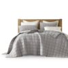 3-Piece Linen Quilt Set, King/Cal King Gray - Image 10