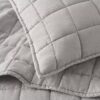 3-Piece Linen Quilt Set, King/Cal King Gray - Image 9