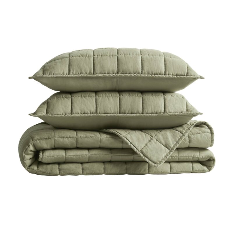 French Linen Quilt Set, 3-Piece Full Queen - Image 6