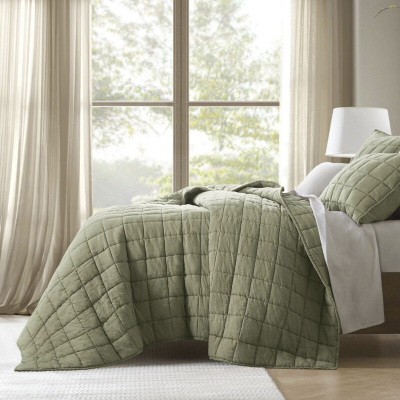 French Linen Quilt Set, 3-Piece Full Queen - Image 9