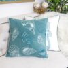 Seashell Throw Pillow, 20x20 Velvet Blue