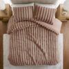 Fur Comforter Set, 3-Piece Full Queen Mocha - Image 11