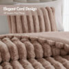 Fur Comforter Set, 3-Piece Full Queen Mocha - Image 8