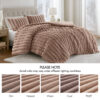 Fur Comforter Set, 3-Piece Full Queen Mocha - Image 2