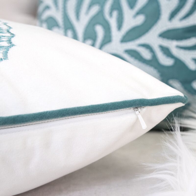 Seahorse Throw Pillow, 20x20 Velvet Blue - Image 6