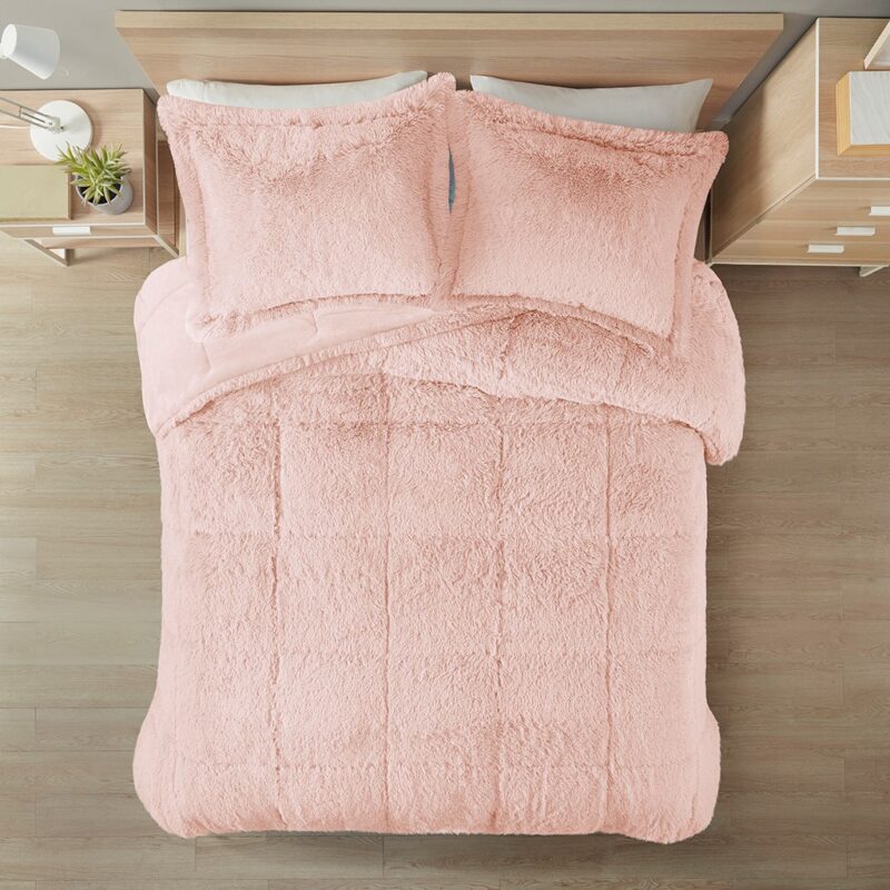 Long Fur Comforter, King Shaggy Faux Fur Set - Image 3