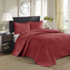 Queen Reversible Bedspread, 3-Piece Cotton Set - Image 2
