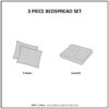 3 Piece Velvet Quilt Set, Ivory Full Queen - Image 10