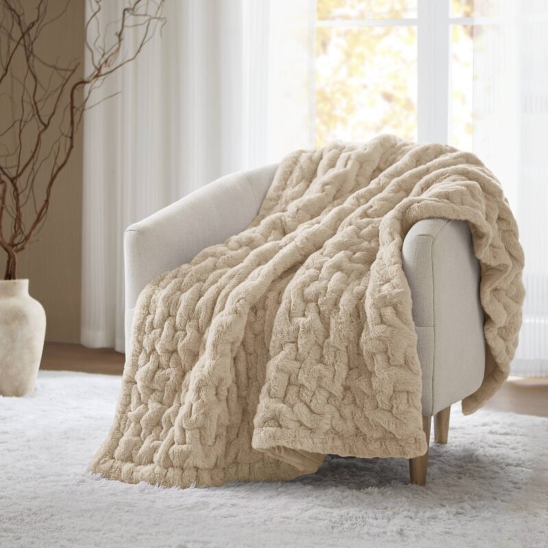 Faux Fur Throw Blanket, 50x60 for Couch - Image 9