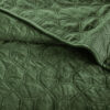 3 Piece Velvet Quilt Set, Full Queen Green - Image 3