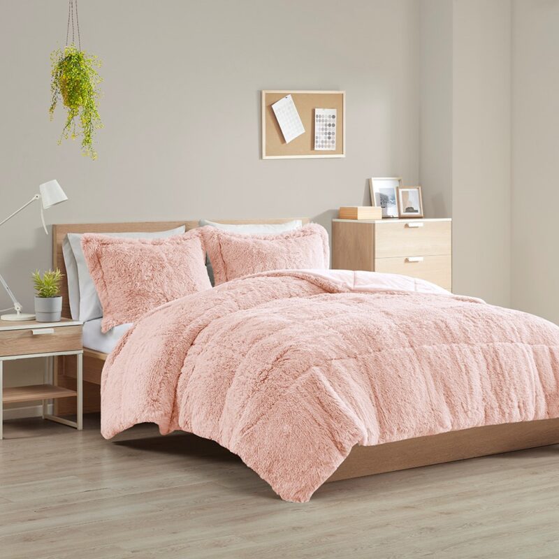 Long Fur Comforter, King Shaggy Faux Fur Set - Image 2