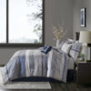 7 Piece Jacquard Comforter Set, Navy Queen - Image 2