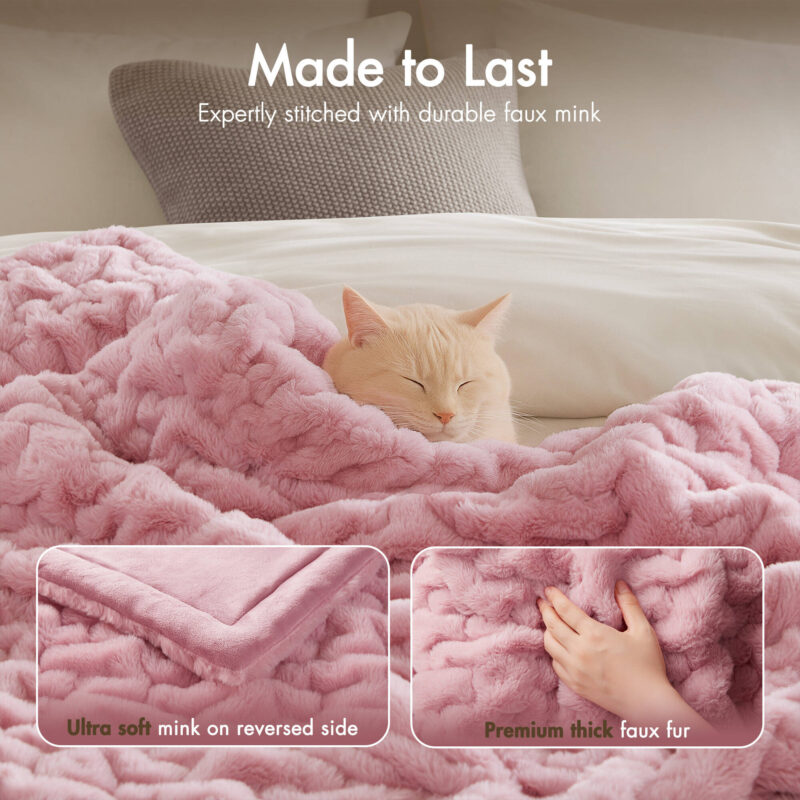 Faux Fur Throw Blanket, 50x60 for Couch - Image 22