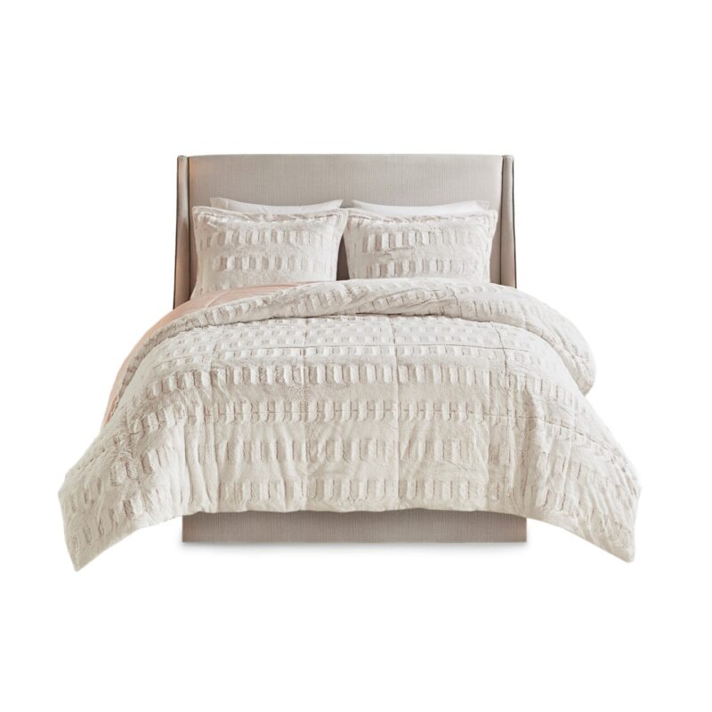 King Size Faux Fur Comforter, Plush Mini Set - Image 8