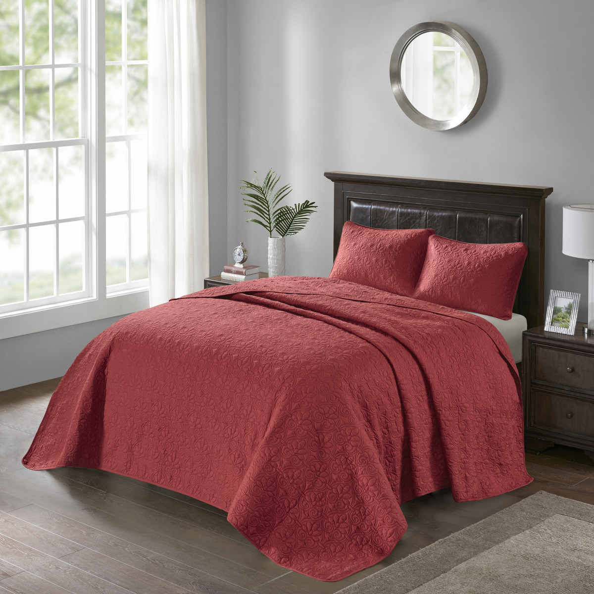 ddeb627790e253e69c6d4358505353b6 Queen Reversible Bedspread, 3-Piece Cotton Set - Image 1