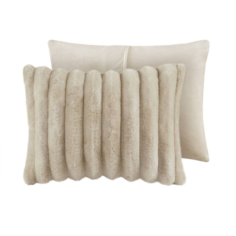 Soft Faux Fur Comforter, 3-Piece Full Queen - Image 12